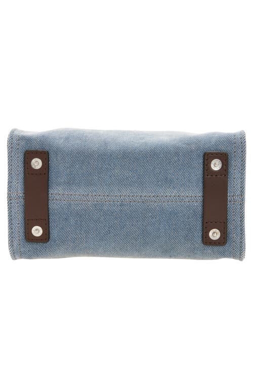 Moschino Top Handle Shoulder Bag With Detachable Belt In Blue