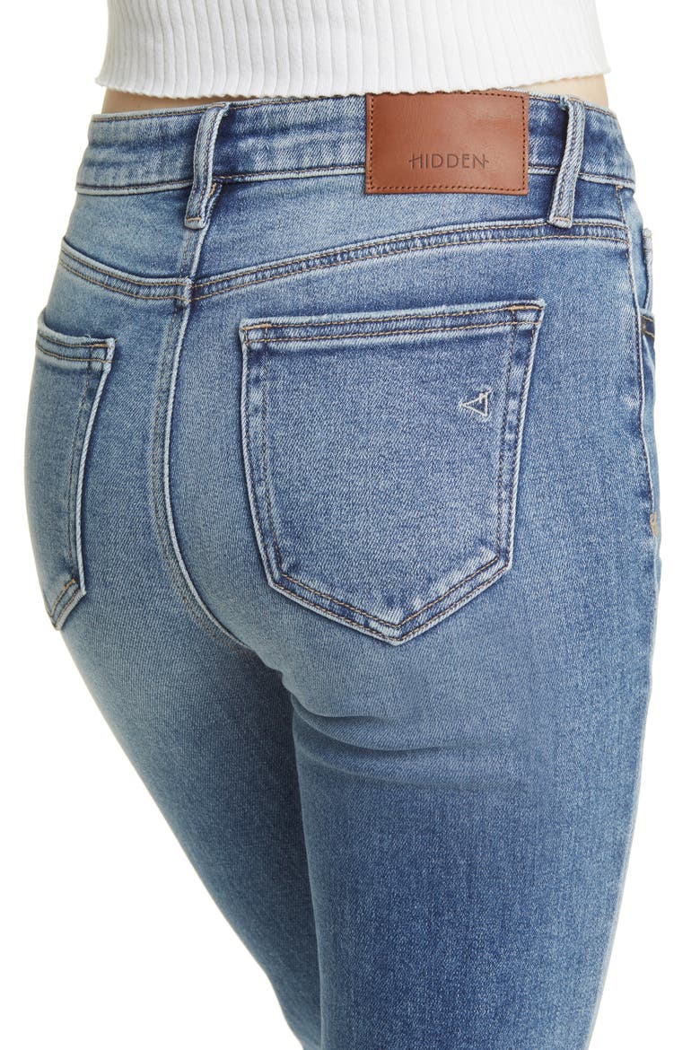 Happi Ripped Step Hem Crop Flare Jeans, Alternate, color, VINTAGE