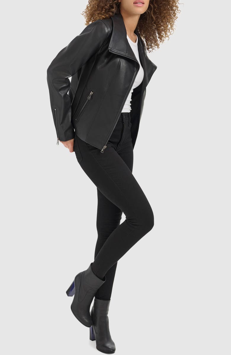 Kenneth Cole New York Faux Leather Zip Jacket, Alternate, color, 