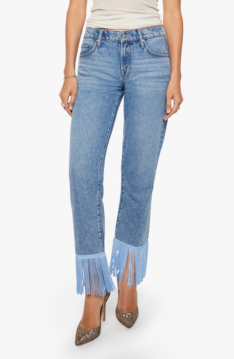The Relish Fringe Ankle Jeans (Jerky)