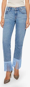 MOTHER The Relish Fringe Ankle Jeans