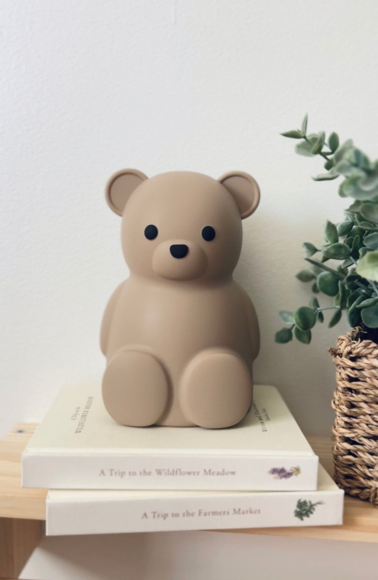 BROOKLYN NEUTRAL Teddy Bear Money Bank, Alternate, color, Beige