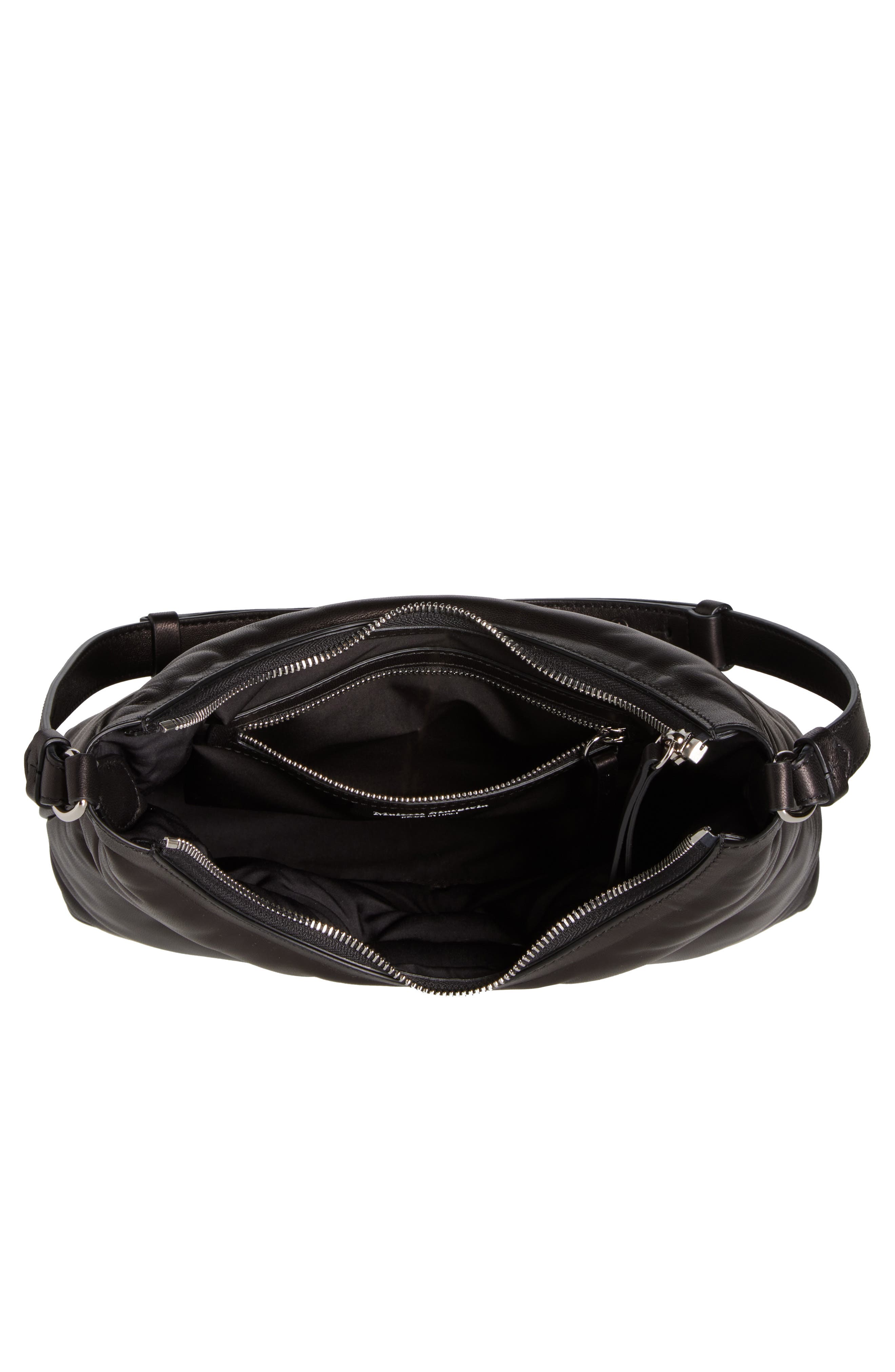 Maison Margiela Small Glam Slam Hobo Bag, Alternate, color, Black