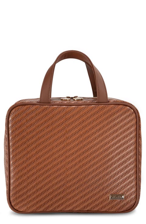 Rosewood Cognac Martha Large Makeup Case