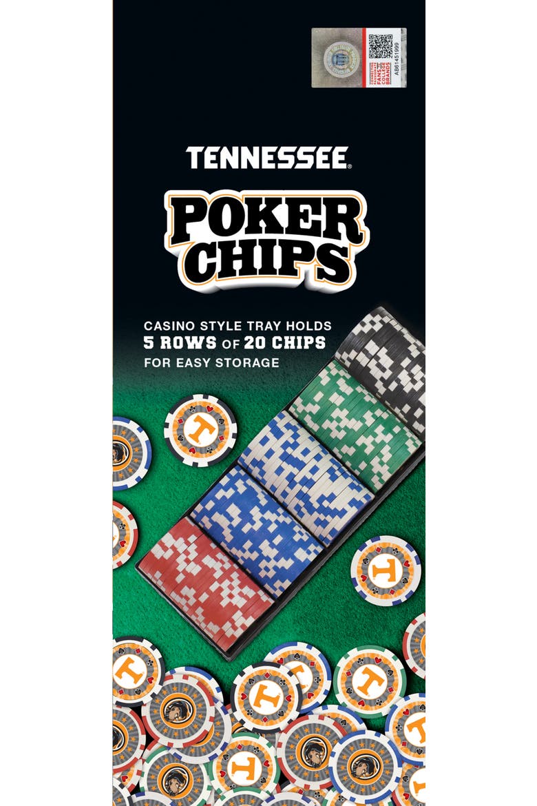 Tennessee Volunteers 100pc Poker Chips, Alternate, color, Multicolor