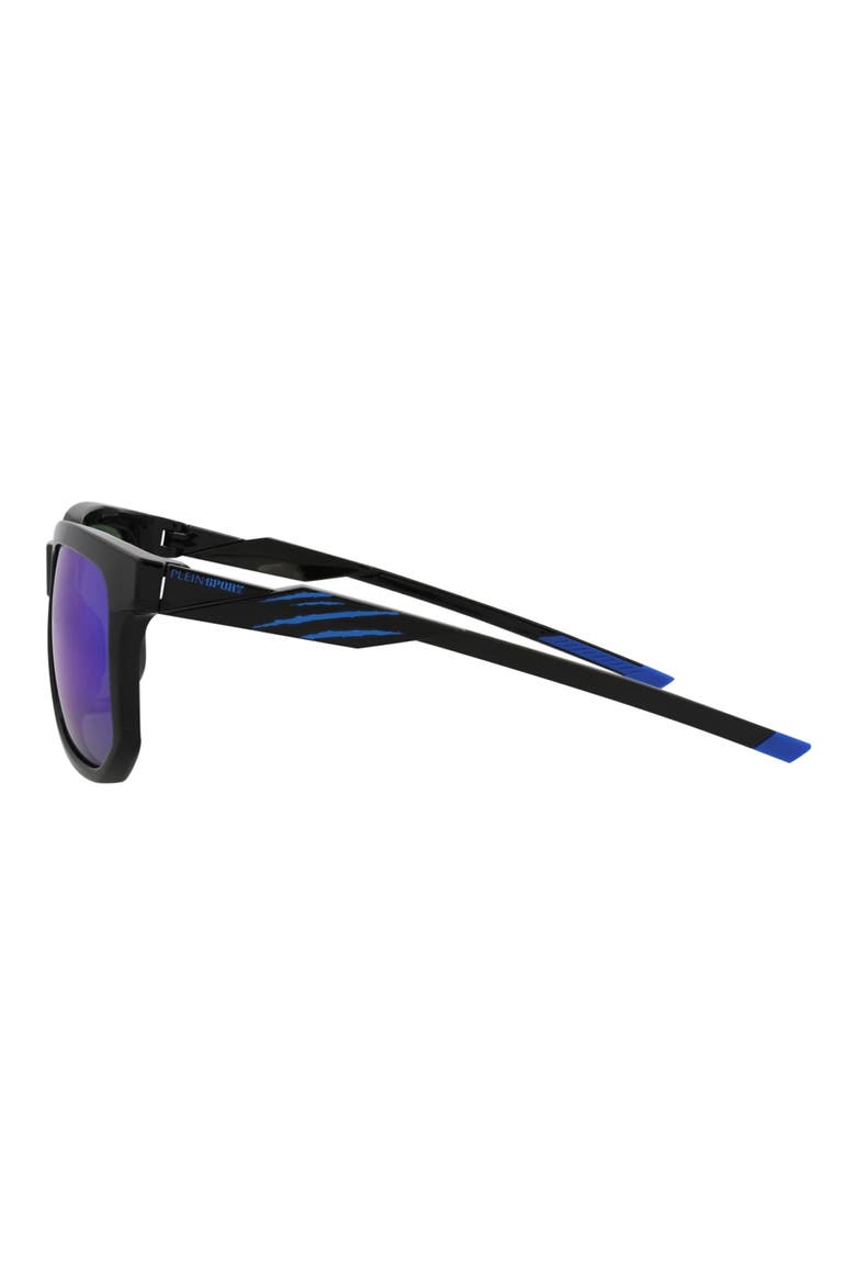 Sport 56mm Square Sunglasses, Alternate, color, BLACK BLACK BLUE