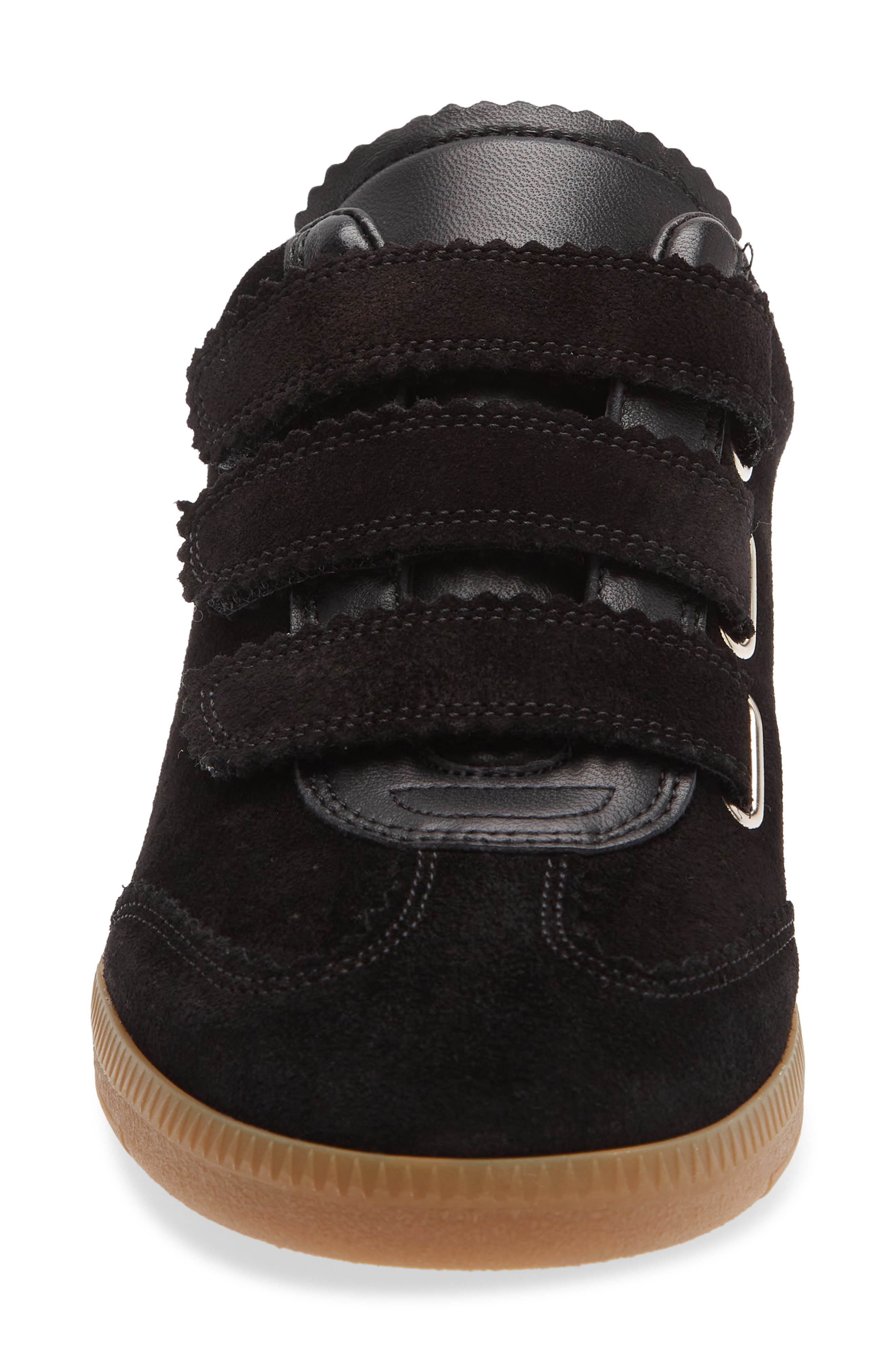 Beth Low Top Sneaker, Alternate, color, BLACK SUEDE