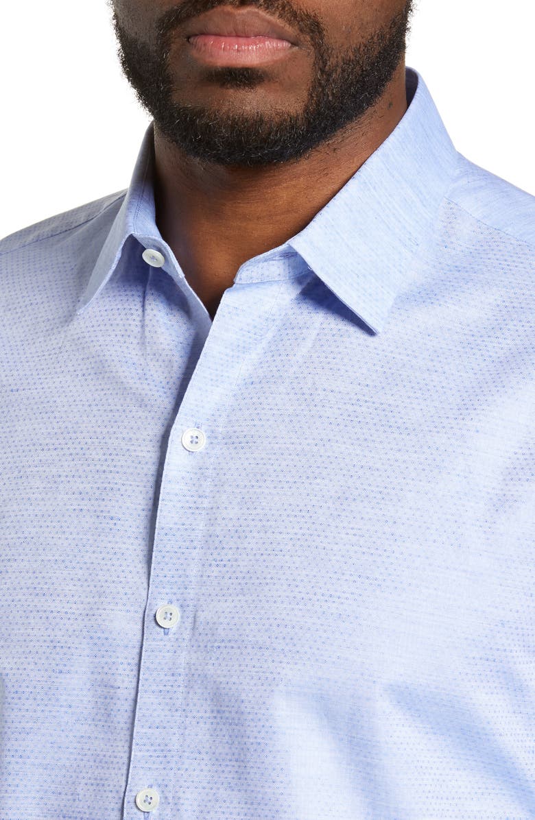 Zachary Prell Alfano Regular Fit Cotton & Linen Shirt, Alternate, color,