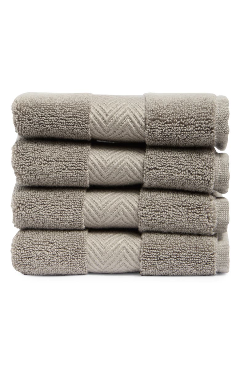 Nordstrom Hydrocotton Set Of 4 Washcloths, Main, color, Graphite