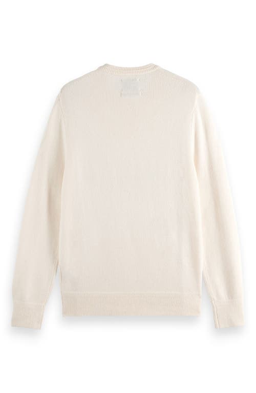 Scotch & Soda Soft Knit Crewneck Sweater In White
