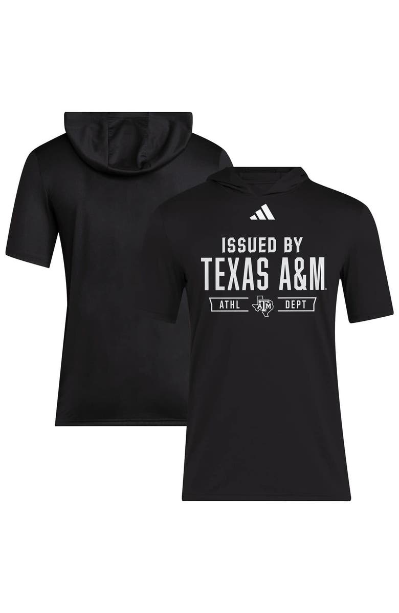 adidas Men's adidas Black Texas A&M Aggies 2025 AREOREADY Sideline Training Hooded T-Shirt, Main, color, Black