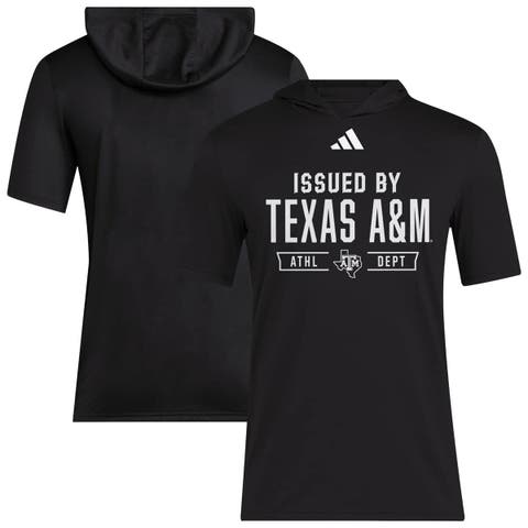 Men's adidas Black Texas A&M Aggies 2025 AREOREADY Sideline Training Hooded T-Shirt