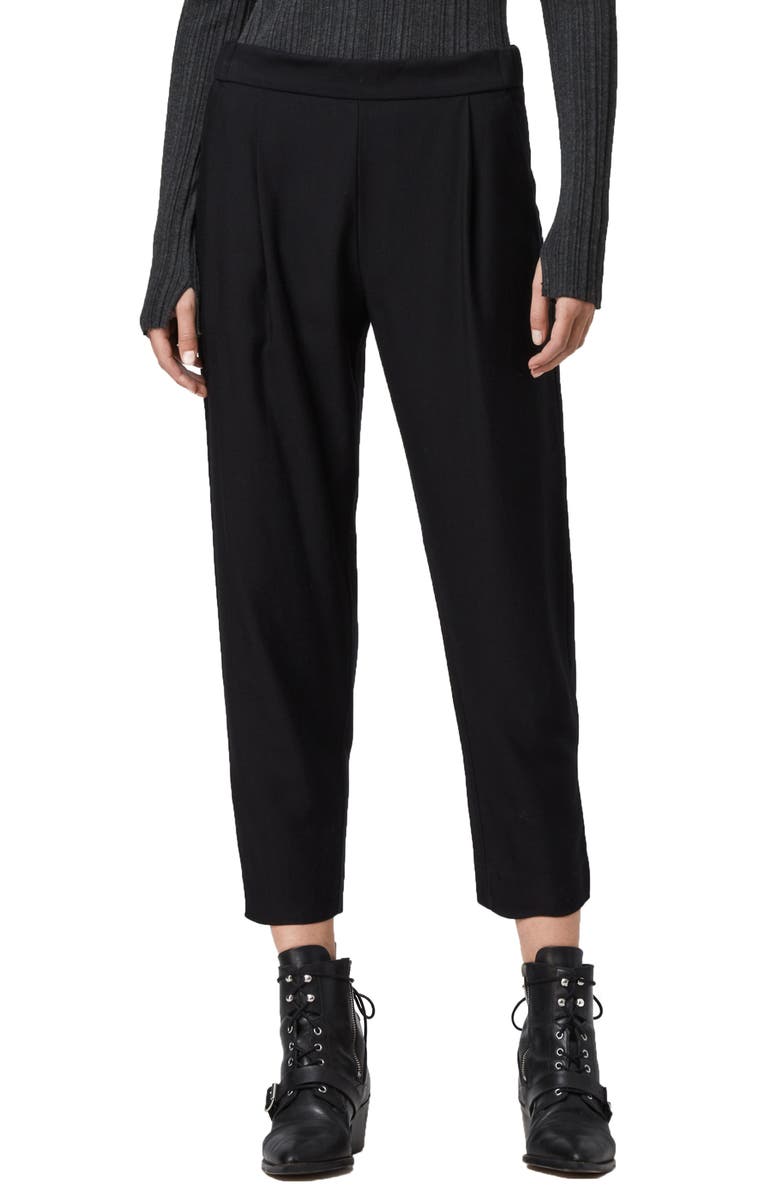 AllSaints Aleida Crop Relaxed Fit Trousers, Main, color, 