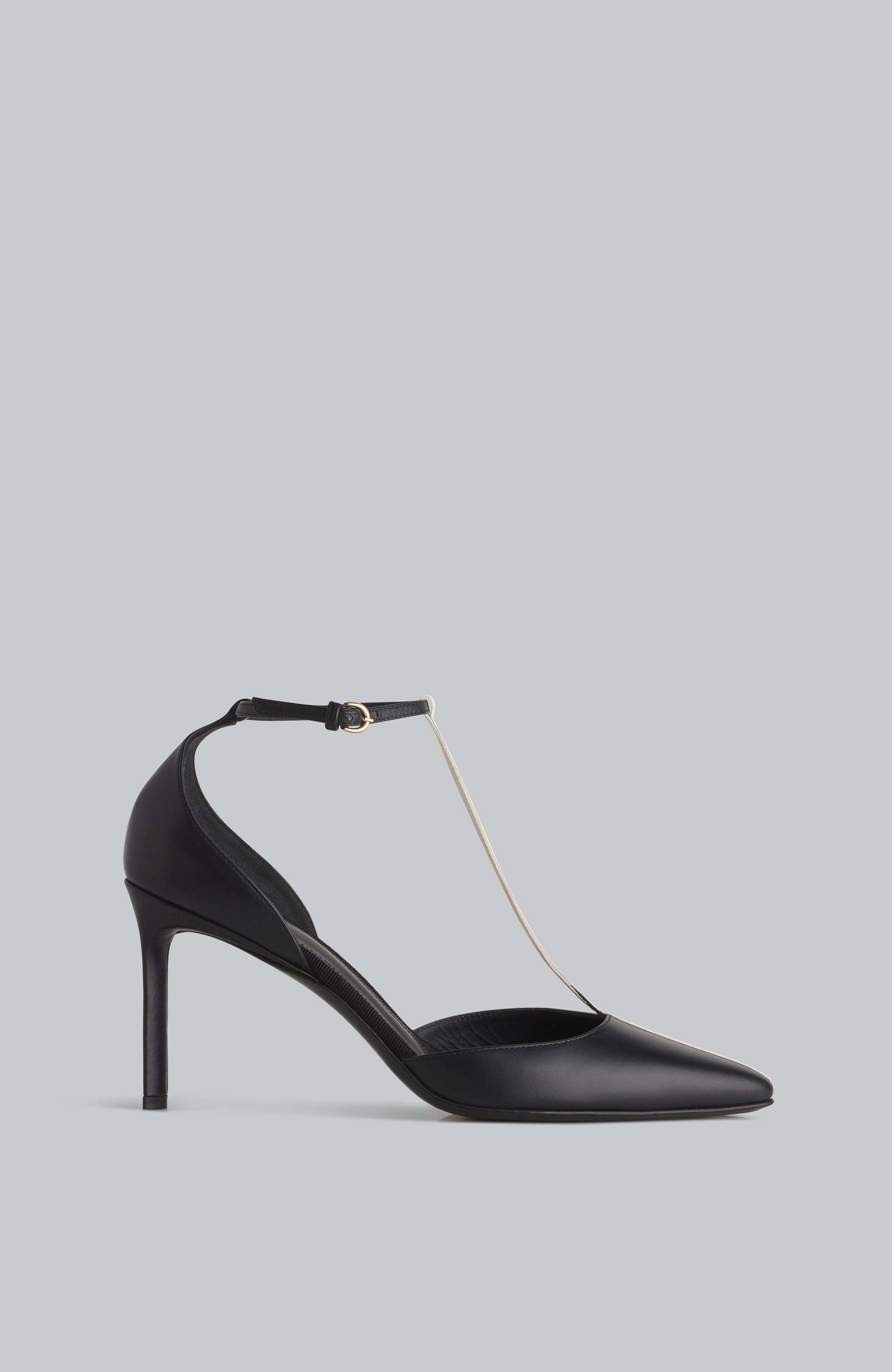 CO T-Strap D'orsay Heel in Leather, Main, color, 