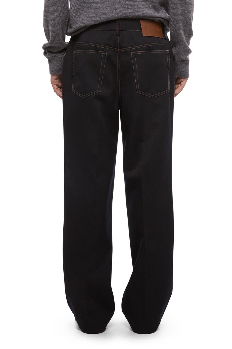 Five-Pocket Gabardine Dress Pants, Alternate, color, NAVY MELANGE