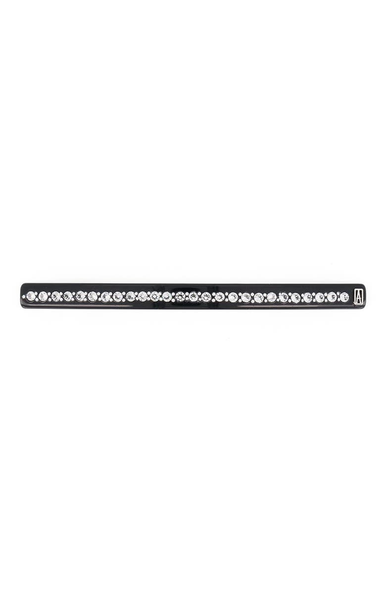 Alexandre de Paris Tuileries 10 Acetate Strass Long Barette, Main, color, Black