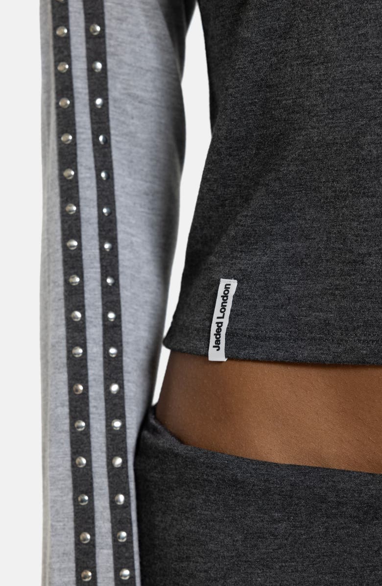 JADED LONDON Long Sleeve Baby Tee, Alternate, color, Grey