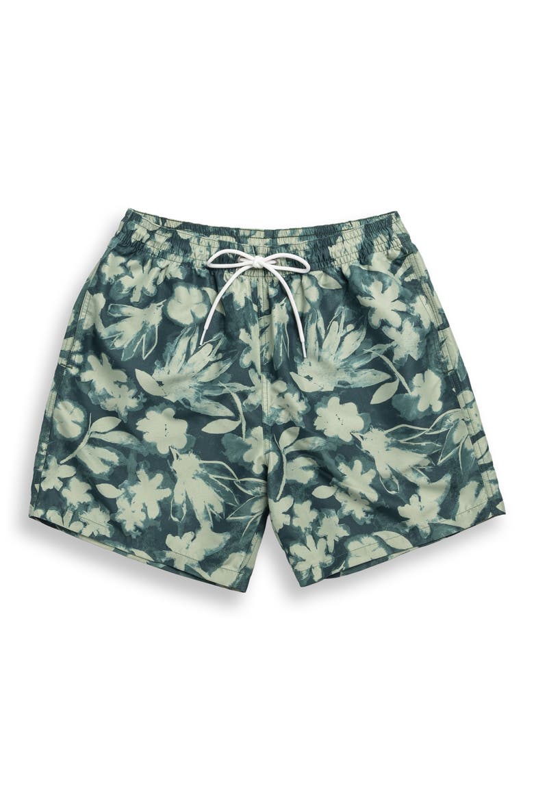 Hardinge Abstract Floral Swim Trunks, Alternate, color, HUNTER