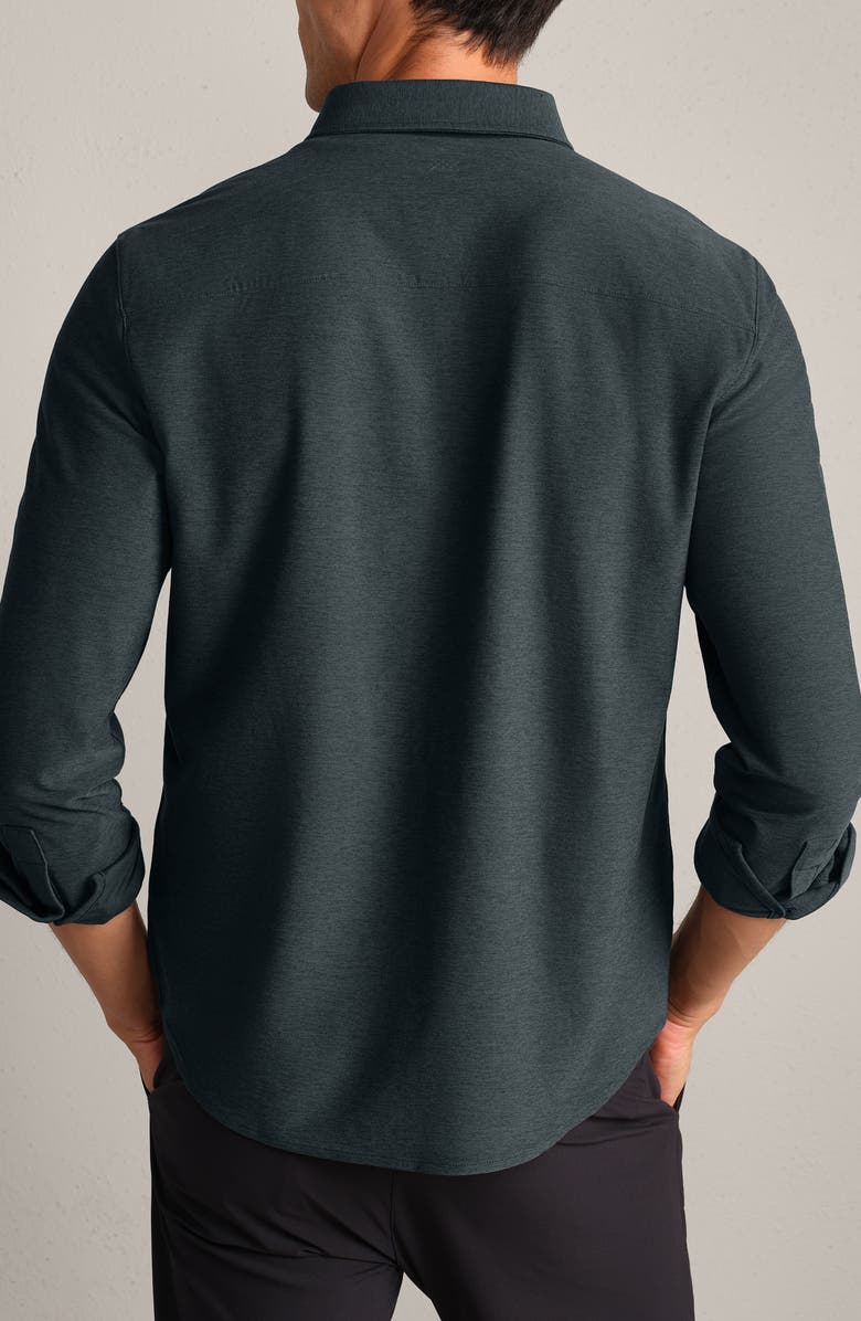 Rhone WFH Knit Button-Up Shirt, Alternate, color, Pine Gray