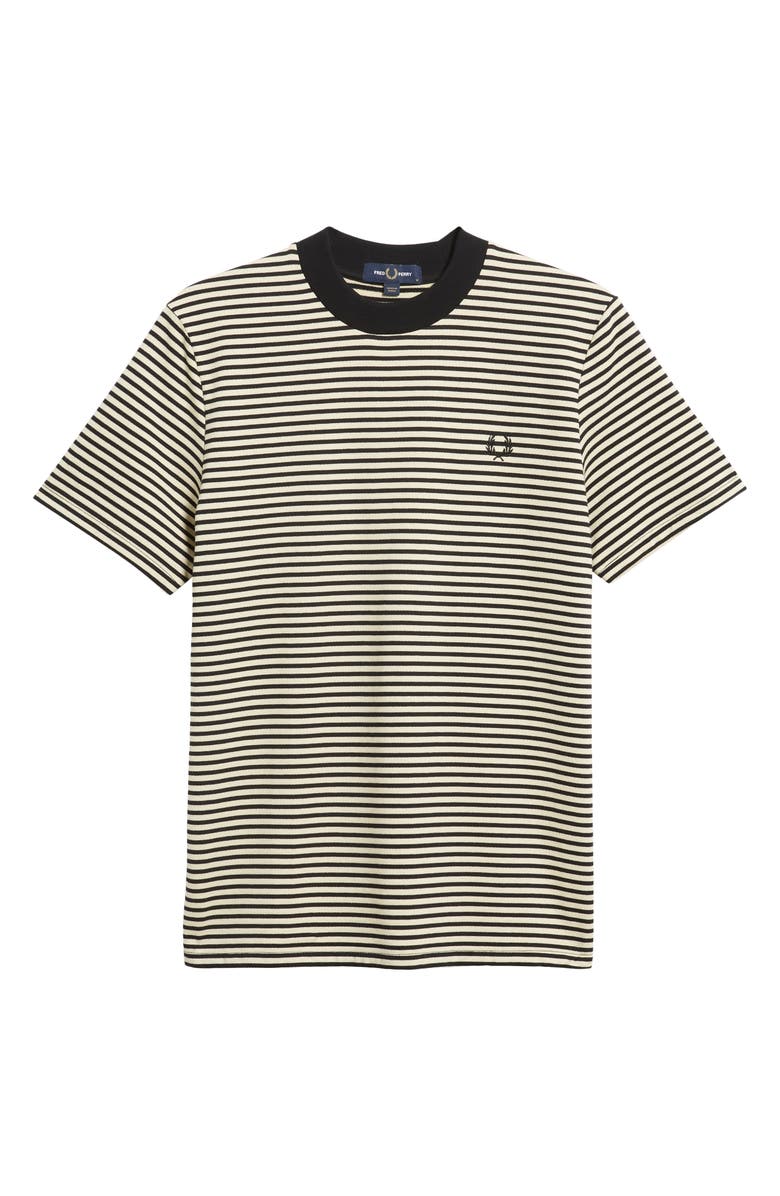 Fred Perry Fine Stripe Cotton T-Shirt, Main, color, 