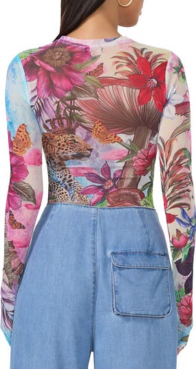 Kaylee Print Mesh Top