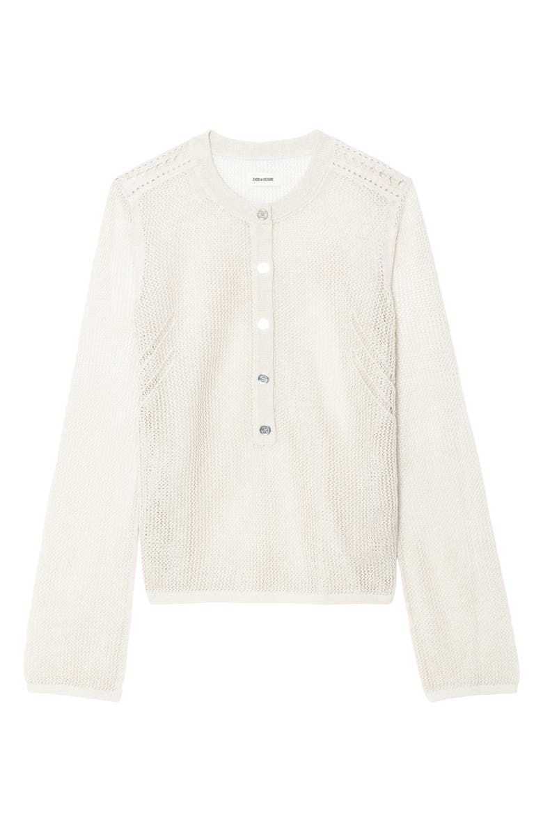 Zadig & Voltaire Mandala Angel Wings Logo Sweater, Alternate, color, Vanille