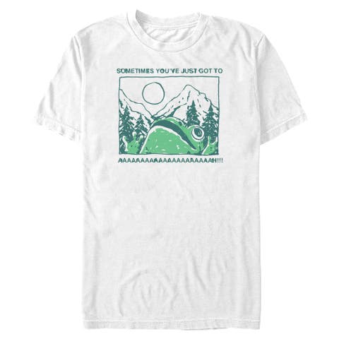 Men's Lost Gods Frog Nature Scream Drawing  Graphic T-Shirt