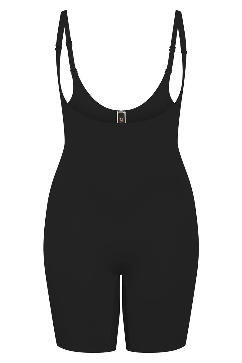 Power Mid Thigh Bodysuit, Alternate, color, BLACK