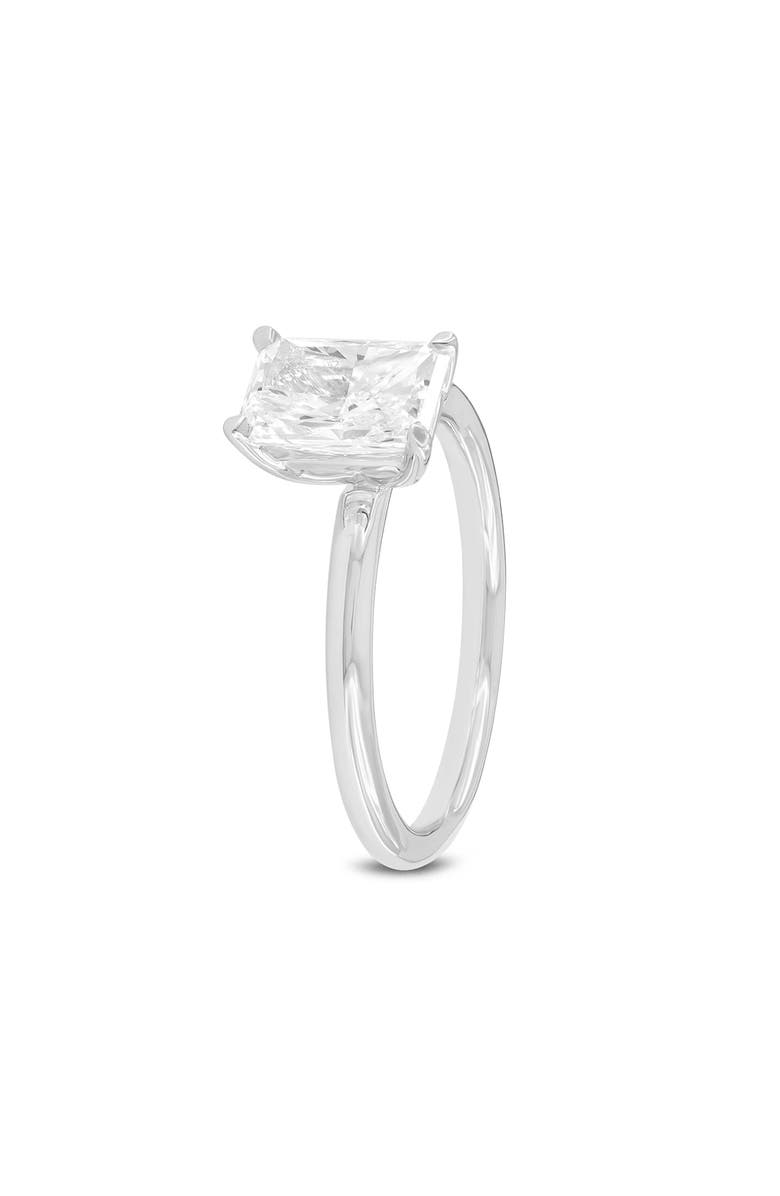 LuvMyJewelry Dora 14K Gold Radiant Cut Lab Grown Solitaire Diamond Ring - 1.5 Ct, Alternate, color, 14K White Gold