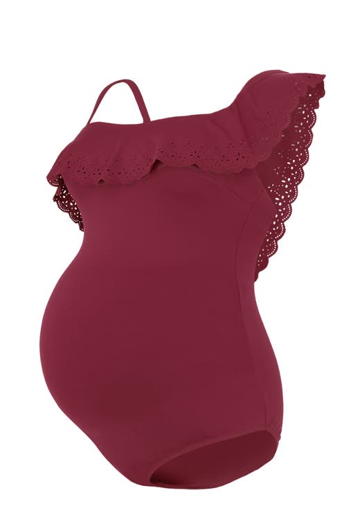 Cache Coeur Bloom Maternity Swimsuit In Brown