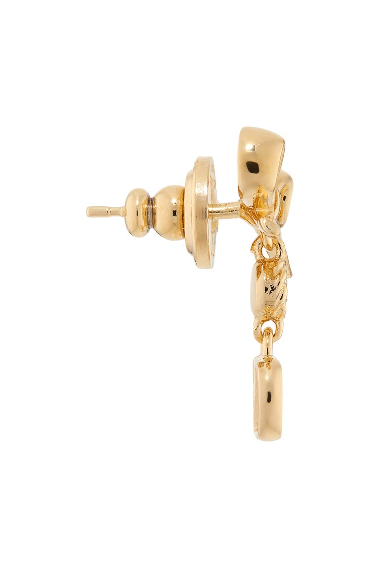 VLOGO Signature Drop Earrings, Alternate, color, GOLD