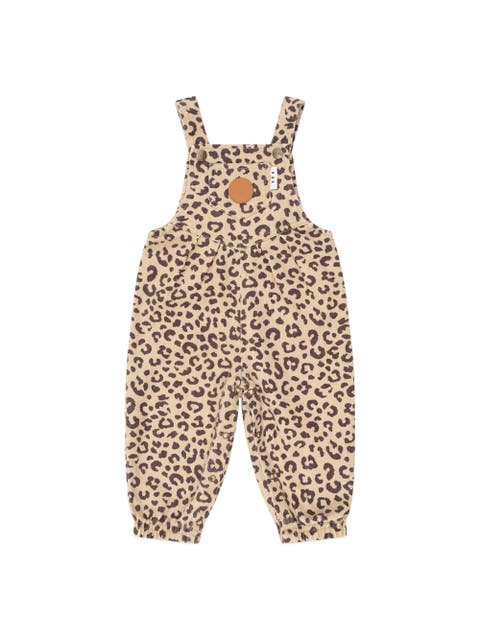 Leopard Print Denim Overalls (Toddler, Little Kid, Big Kid)