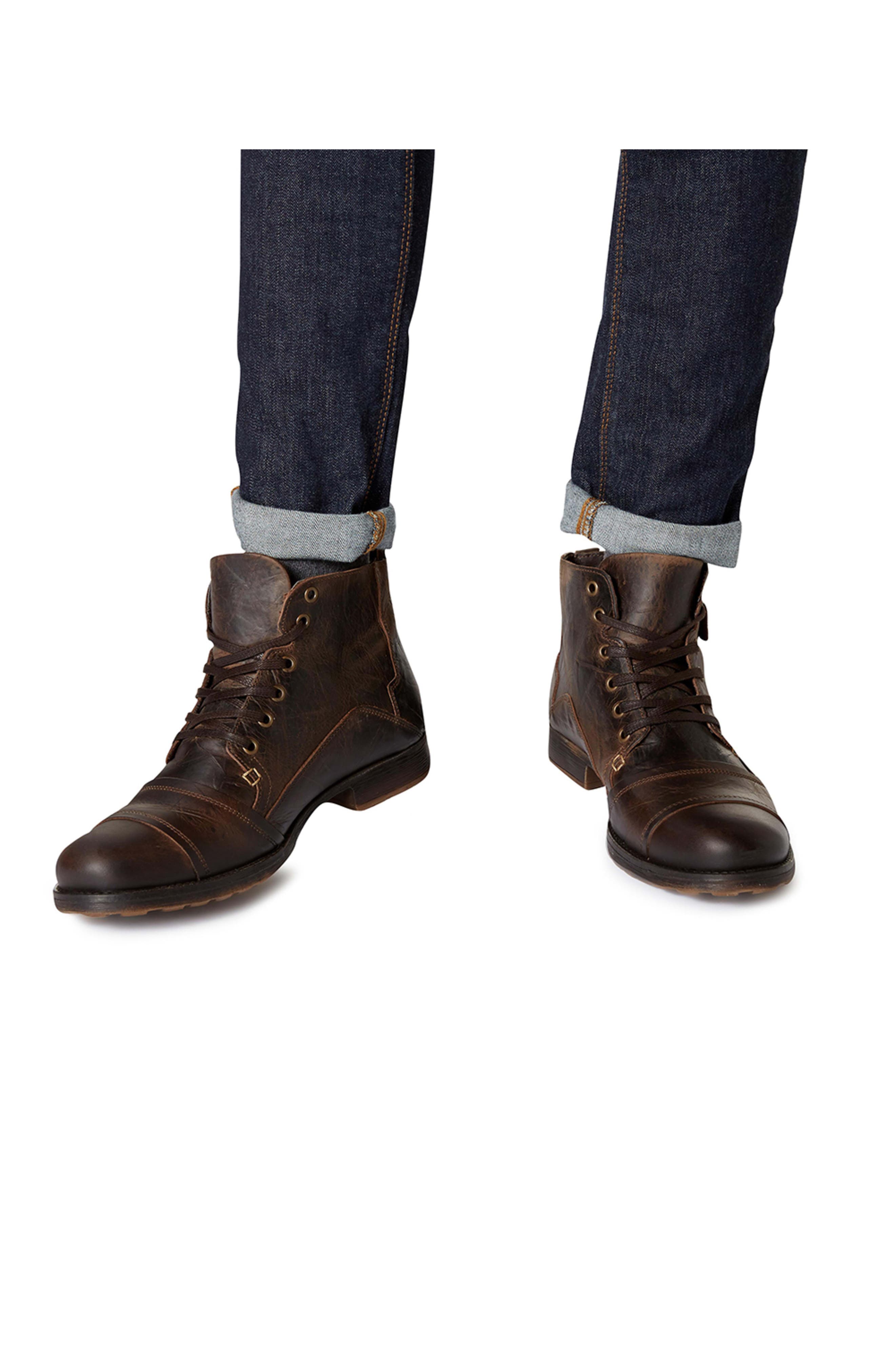 Dune London Simon Boot, Alternate, color, Dark Brown