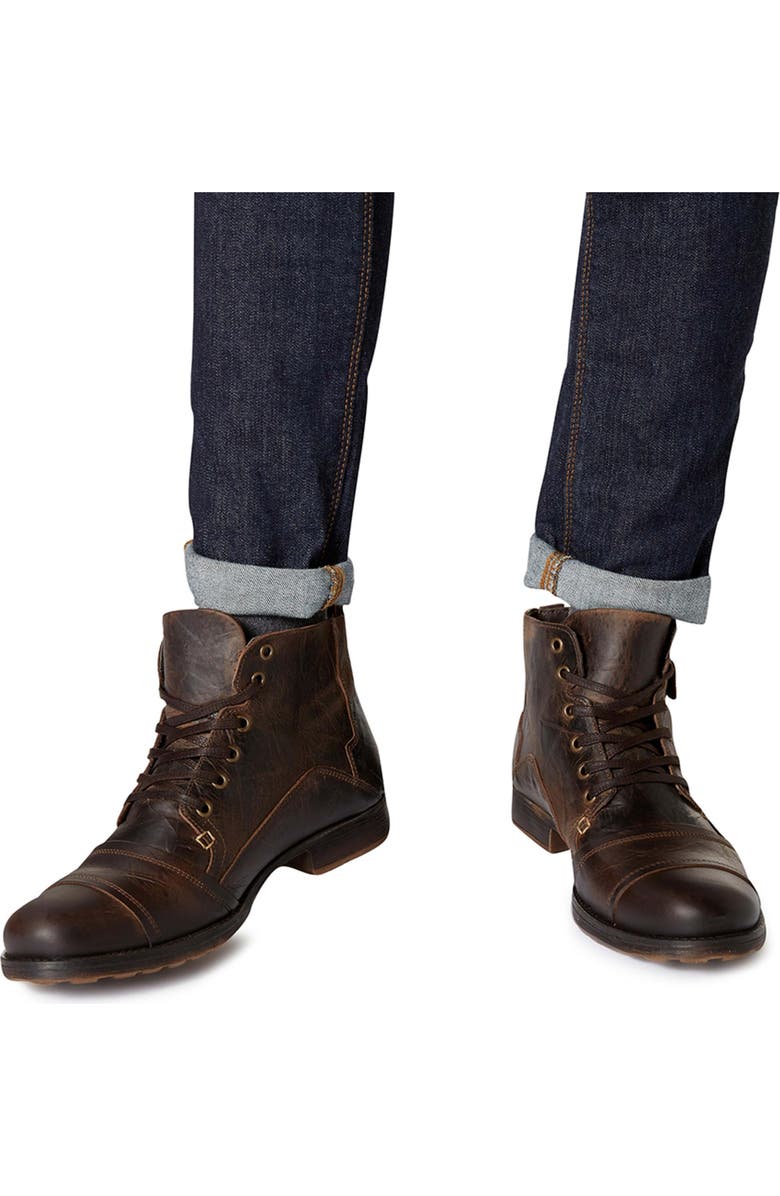 Dune London Simon Boot, Alternate, color, Dark Brown