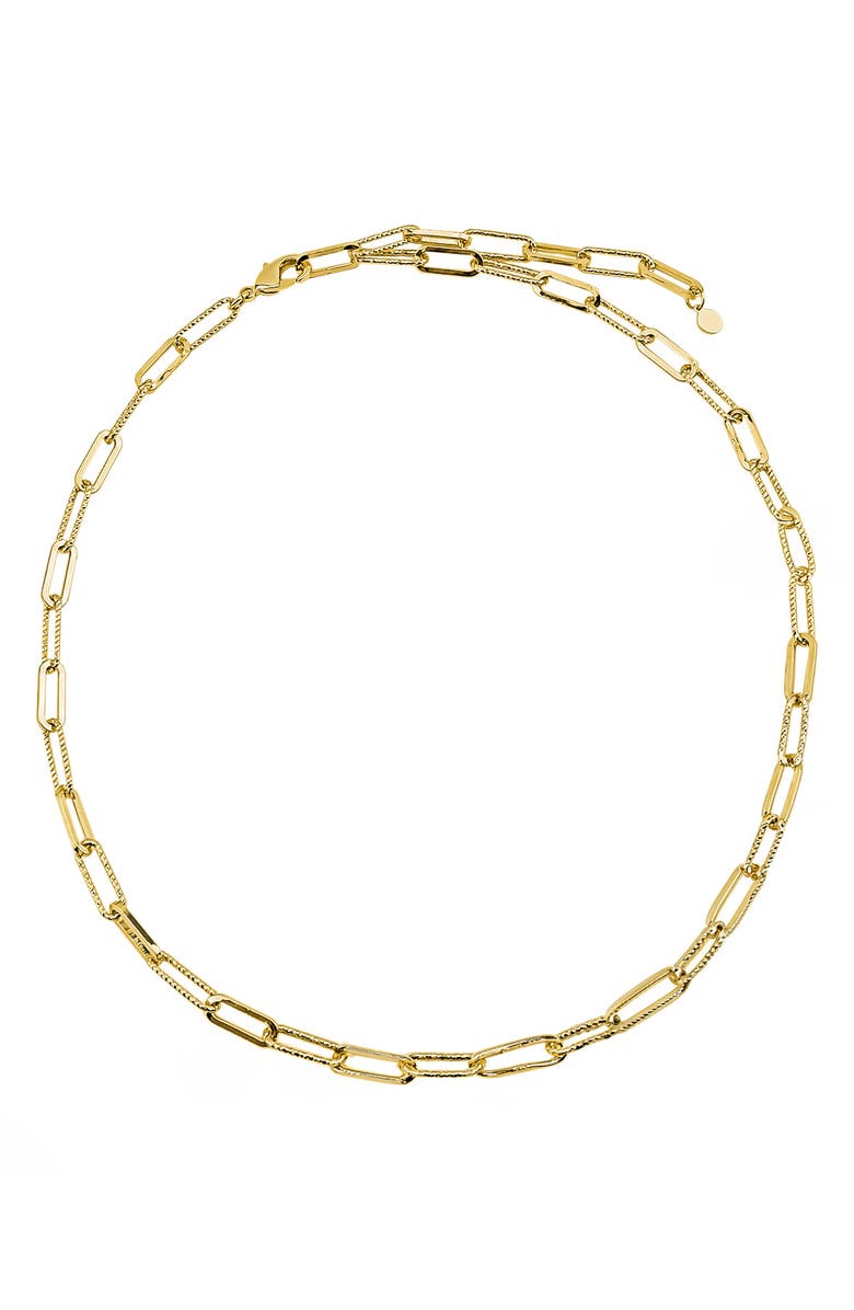 Panacea Paper Clip Chain Necklace, Main, color, 