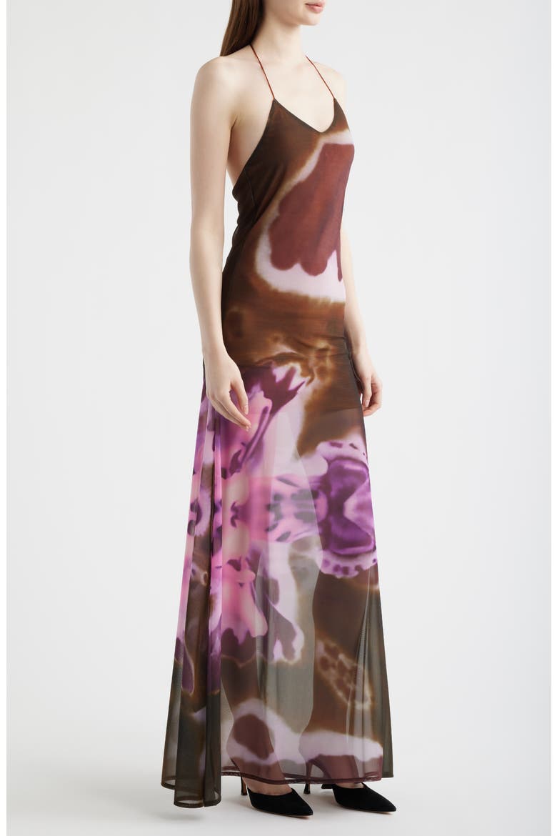 Balita Mesh Maxi Dress, Alternate, color, MOKA