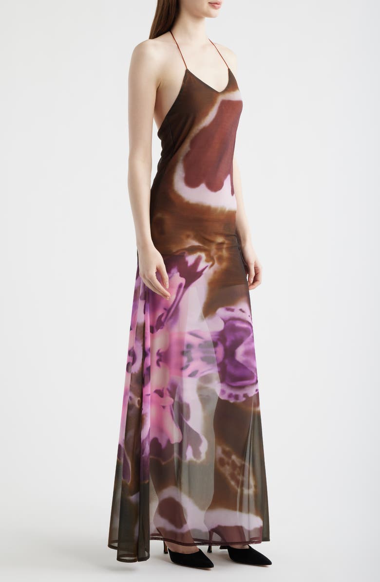 Feners Balita Mesh Maxi Dress, Alternate, color, Moka