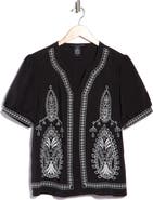 Forgotten Grace Embroidered Puff Sleeve Top