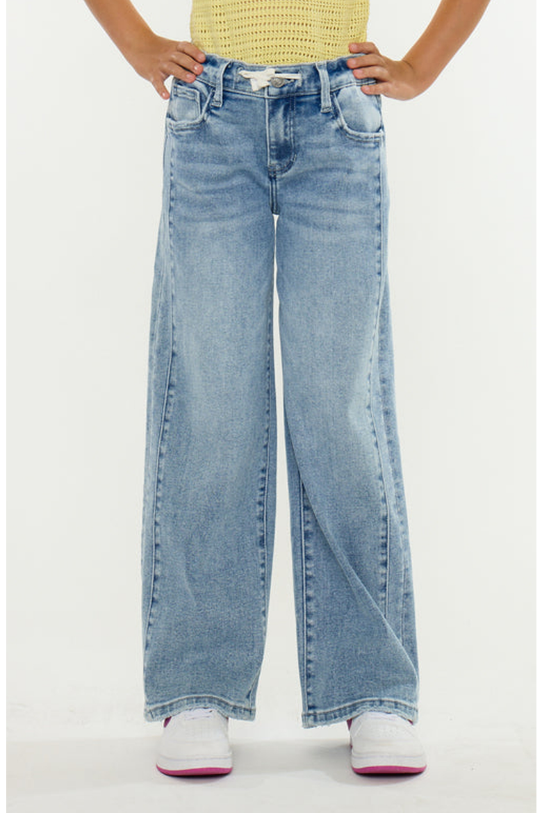 Peyton Low Slung Wide Leg Jeans, Main, color, Light Wash