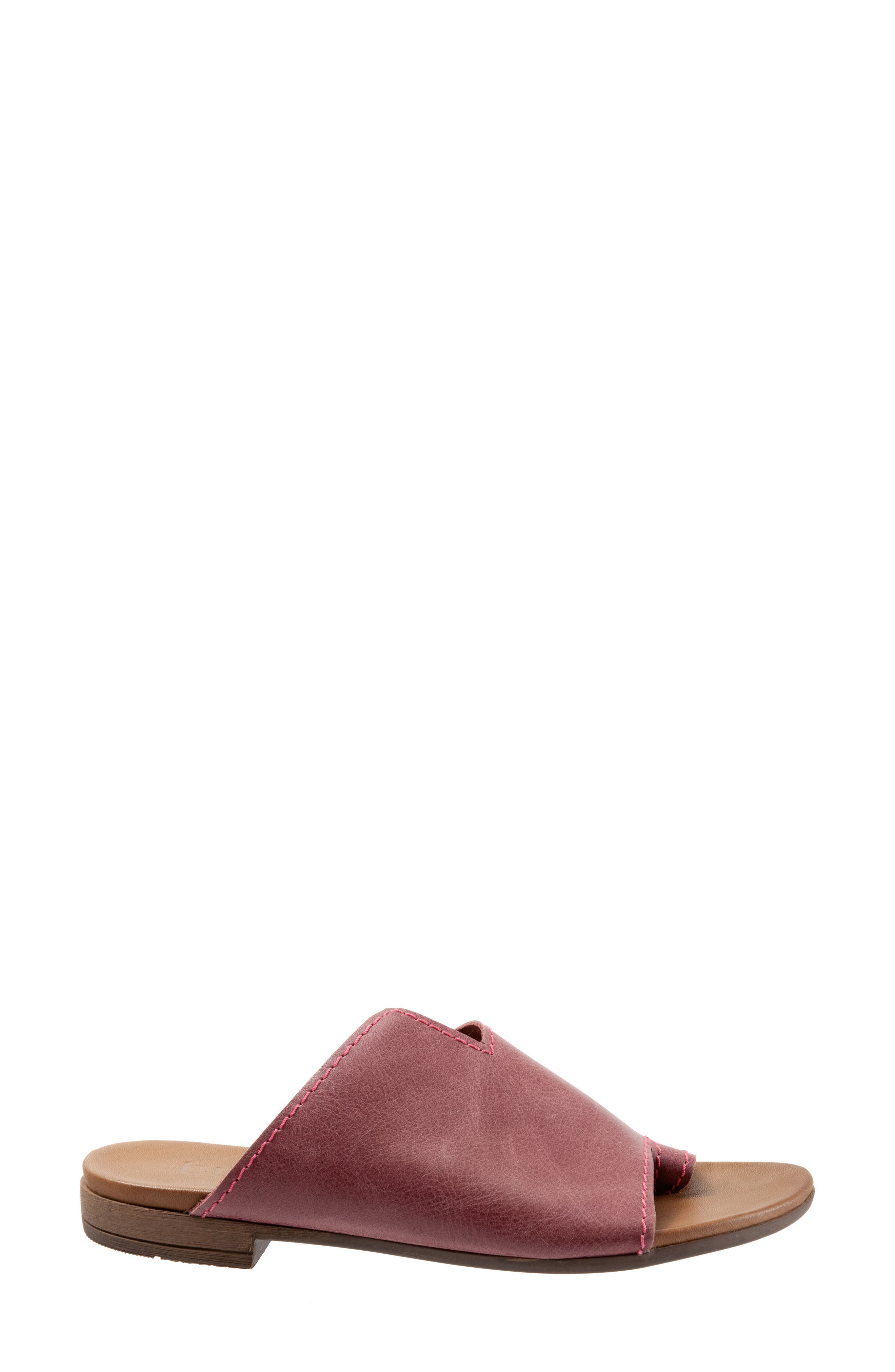 Tulla Slide Sandal, Alternate, color, BORDEAUX LEATHER