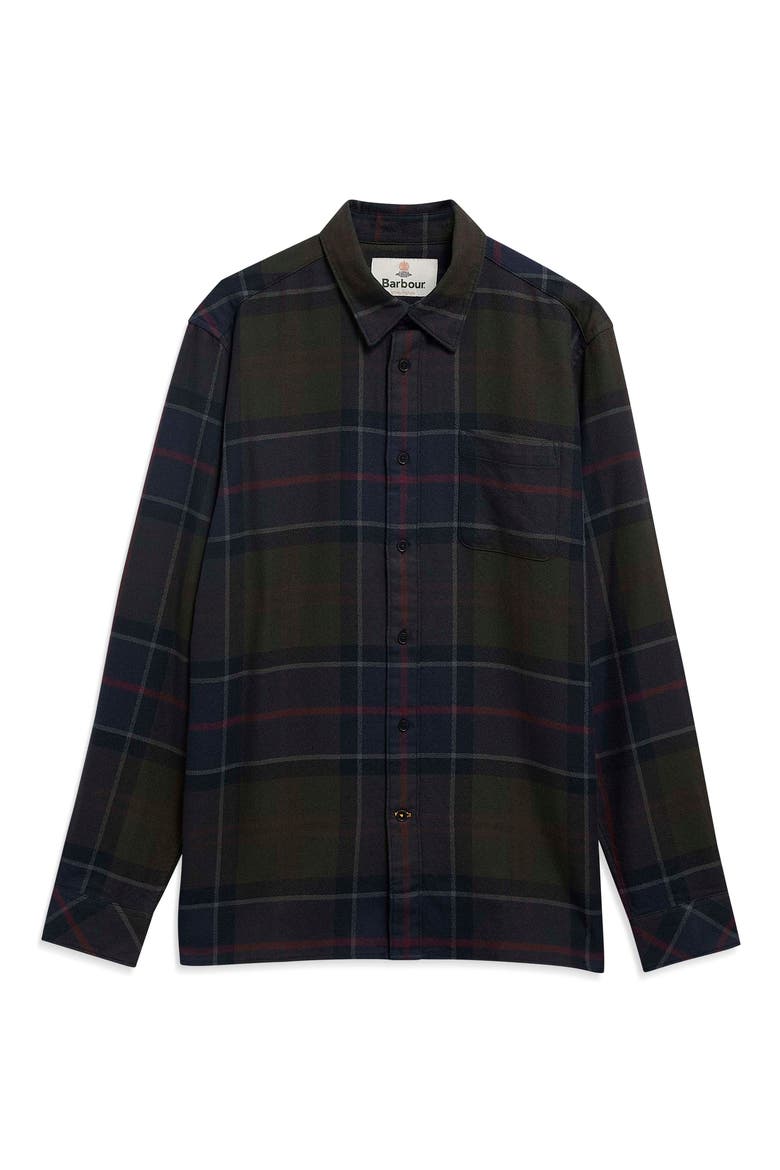 Bourne Relaxed Tartan Button Front Shirt, Alternate, color, SHADOW CLASSIC TARTAN