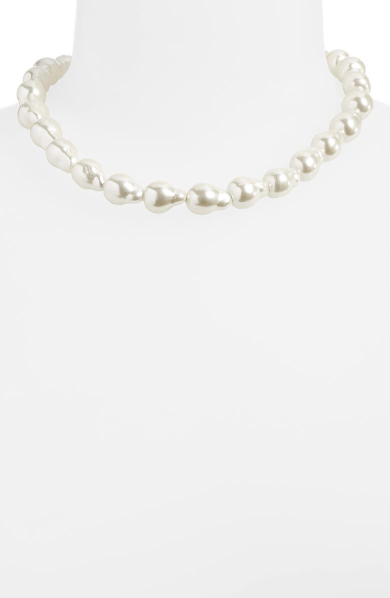 Lele Sadoughi Imitation Baroque Pearl Collar Necklace, Alternate, color, 