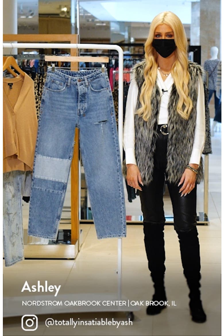 Brooklyn Distressed Patchwork Straight Leg Nonstretch Jeans video