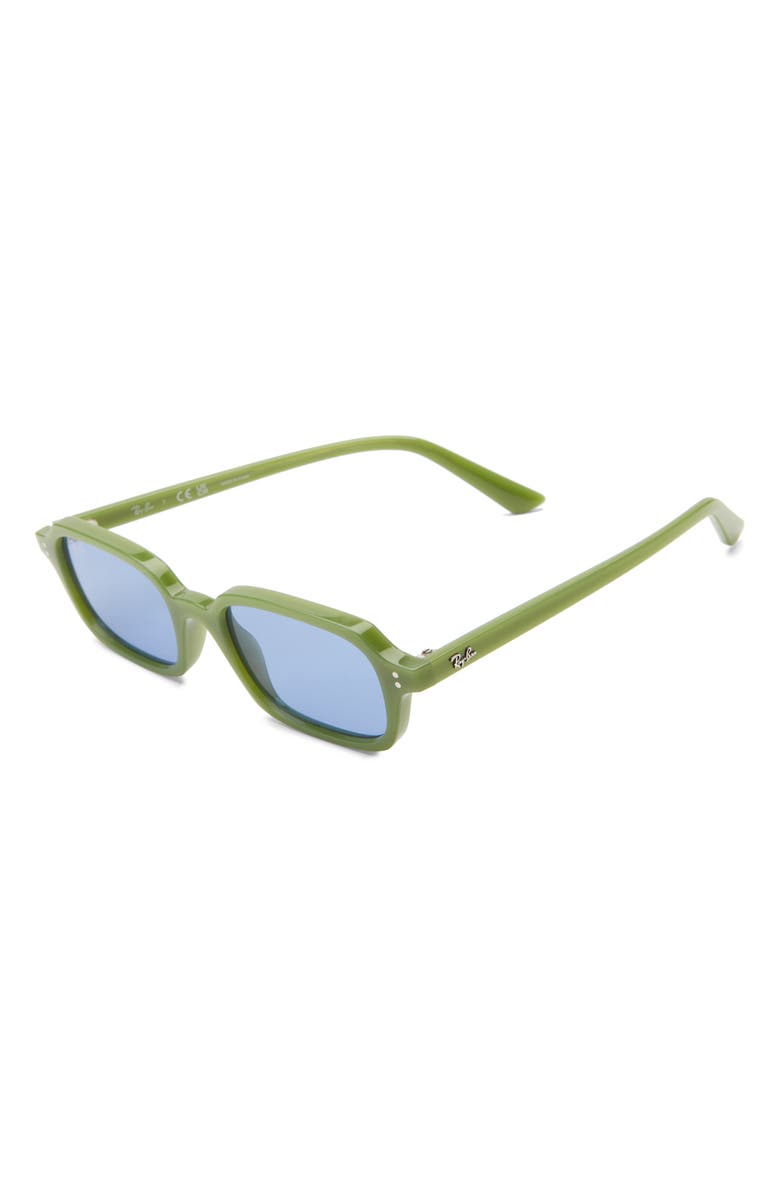 Ray-Ban Zuri 52mm Rectangle Sunglasses, Alternate, color, Cloudy Jungle Green Blue