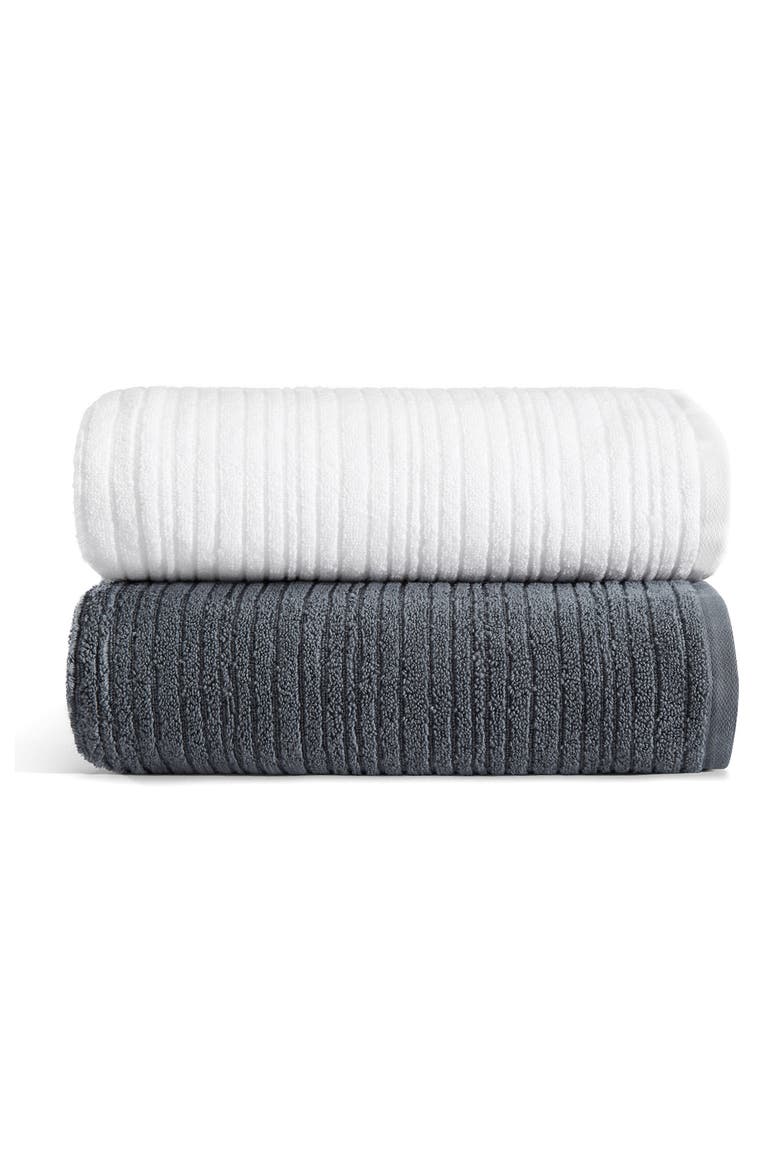 Brooks 3-Piece Cotton Towel Set, Alternate, color, CHARCOAL