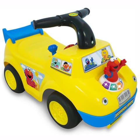 Sesame Street Elmo School Bus Light & Sound Activity Rideon