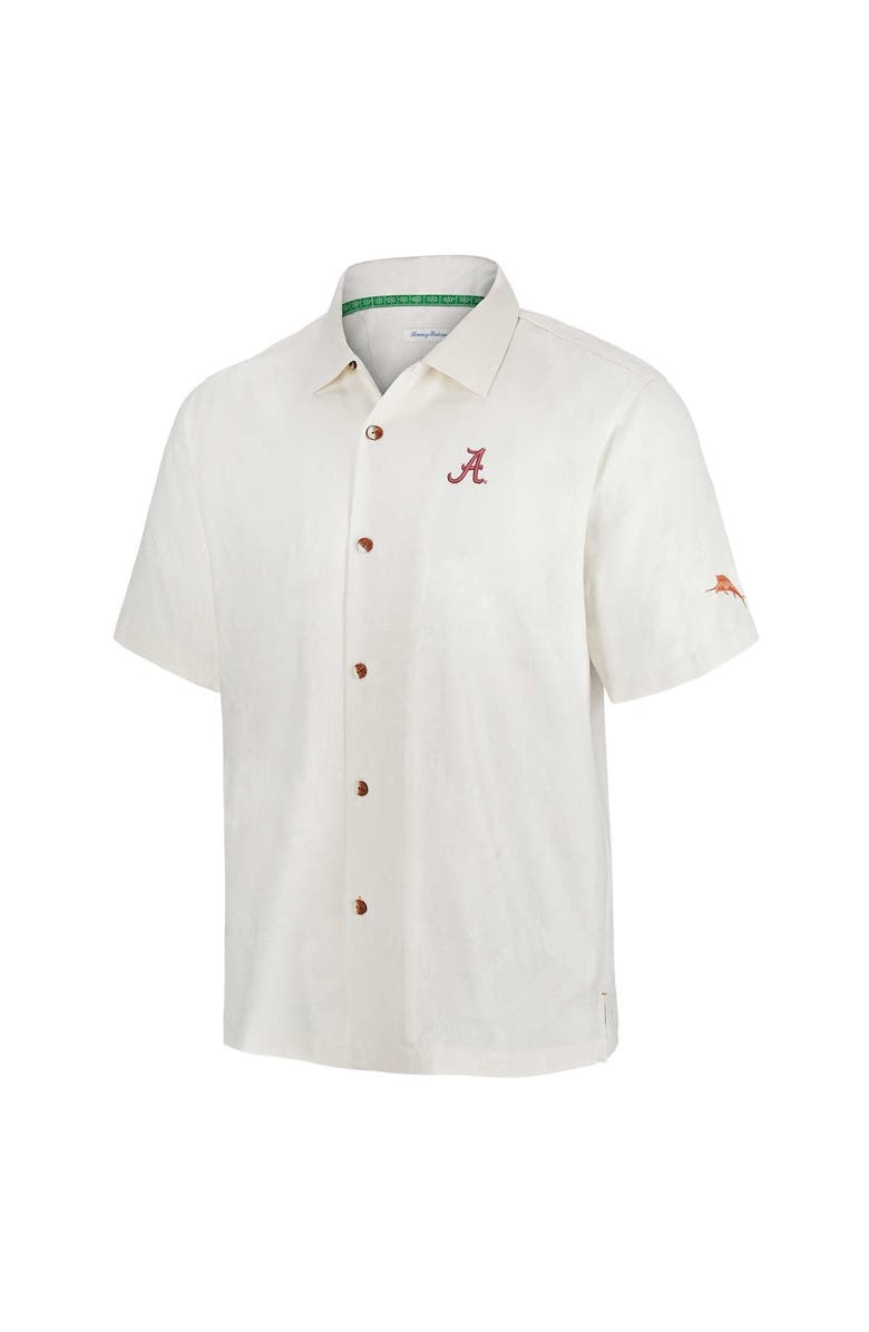 Tommy Bahama Men's Tommy Bahama White Alabama Crimson Tide Coconut Matchup Camp Button-Up Shirt, Alternate, color, White