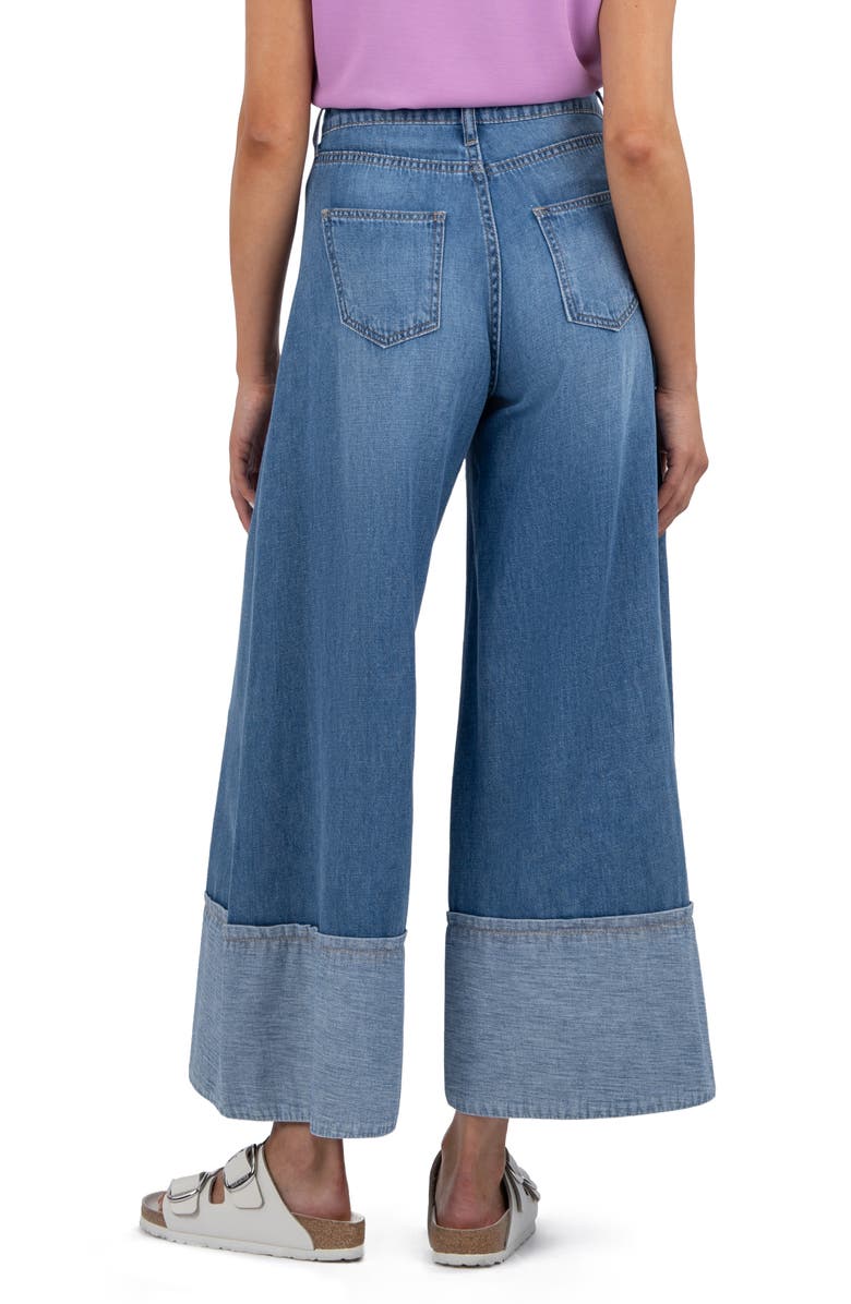 KUT from the Kloth Blake Cuffed High Waist Ankle Wide Leg Jeans, Alternate, color, 