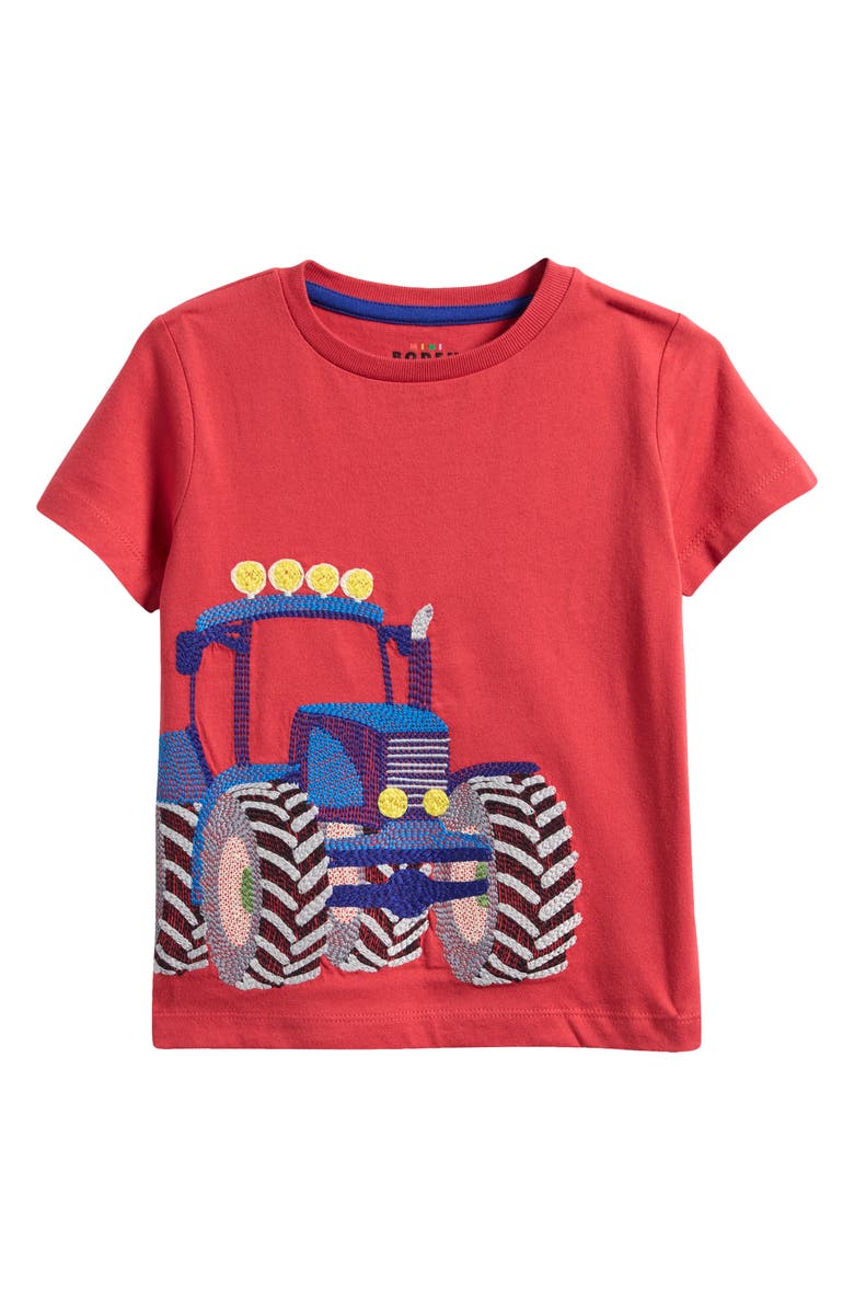 Mini Boden Kids' Superstitch Tractor Graphic Cotton T-Shirt, Main, color, 