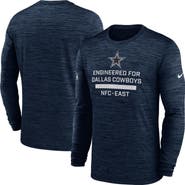 Nike Men's Nike Navy Dallas Cowboys Sideline Velocity Performance Long Sleeve T-Shirt